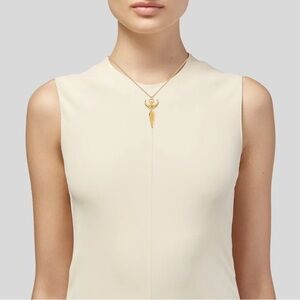 CHLOE Femininities sculptural nude necklace in gold